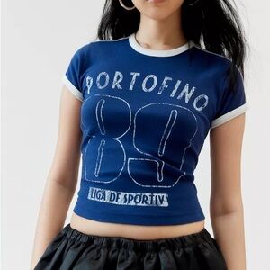 Urban Outfitters Navy Graphic Tee